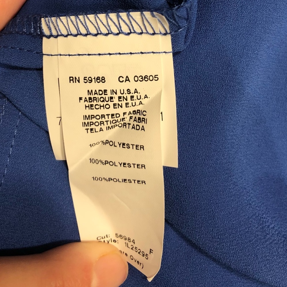 4[Karen Kane] NWOT! Spirit Water royal blue top - Picture 7 of 7